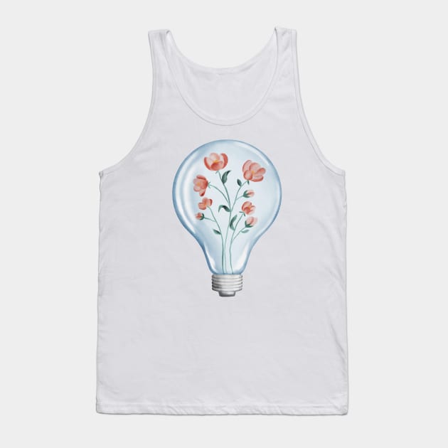 Bright Floral Ideas Tank Top by Designed-by-bix